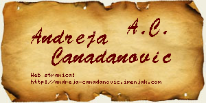 Andreja Čanadanović vizit kartica